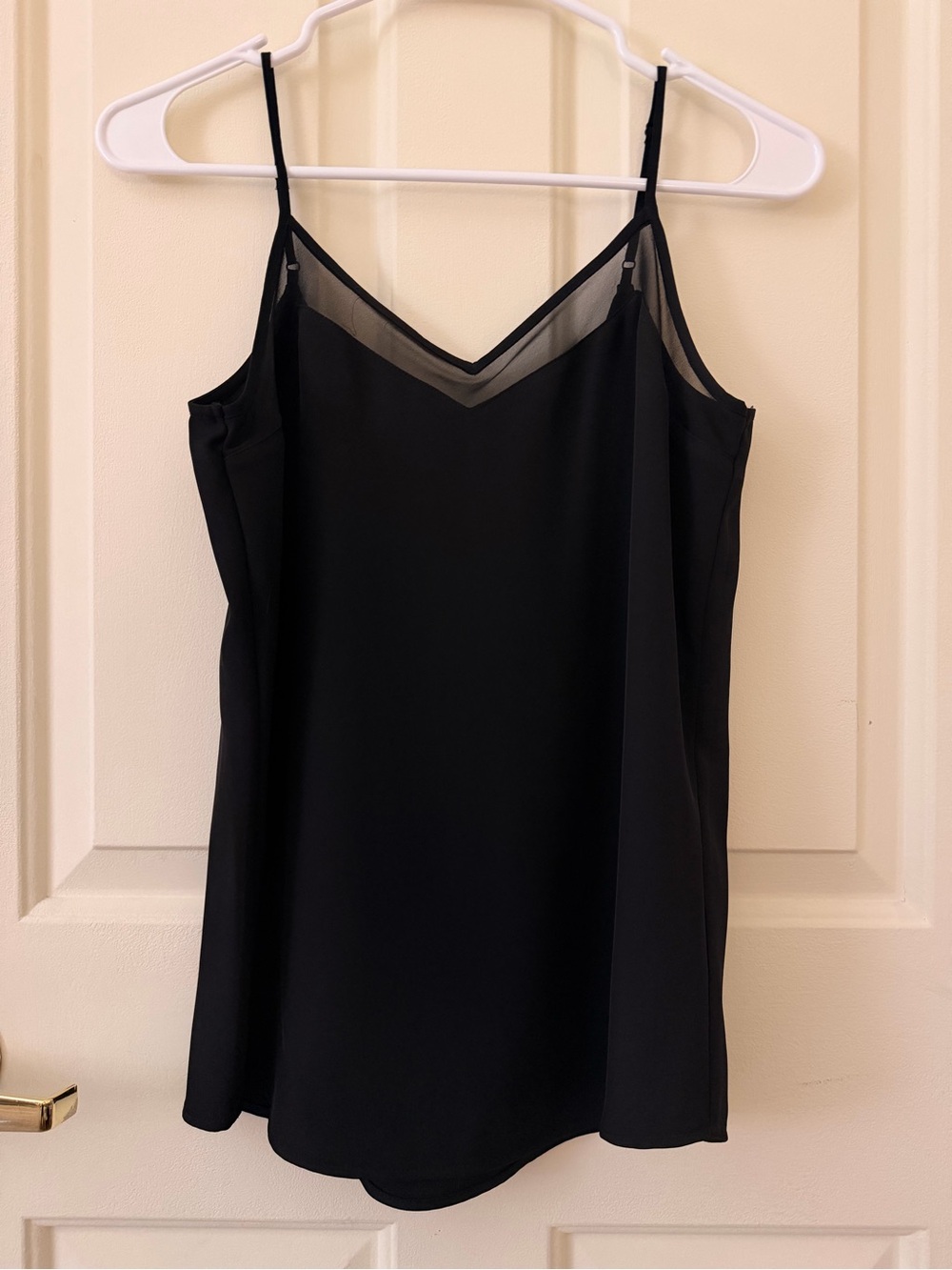 Calvin Klein Black Mesh-Trim Camisole